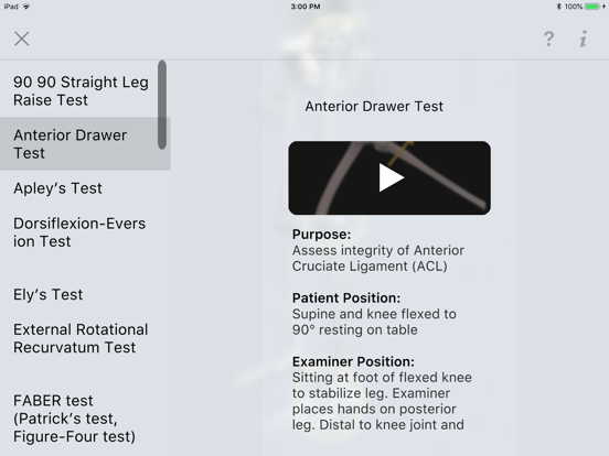LE Special Tests Pro Consult iPad screenshot 5 - Education app
