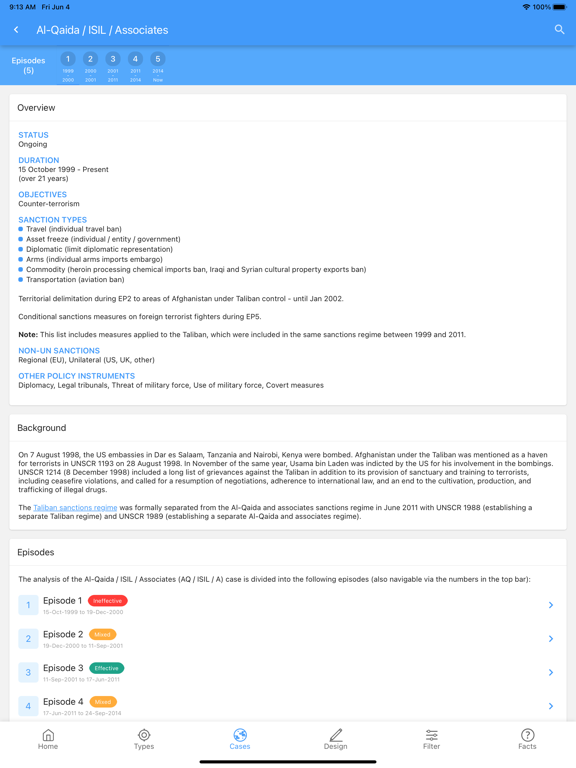 UN SanctionsApp iPad screenshot 4 - Reference app