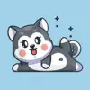 Husky Woof Stickers delete, cancel