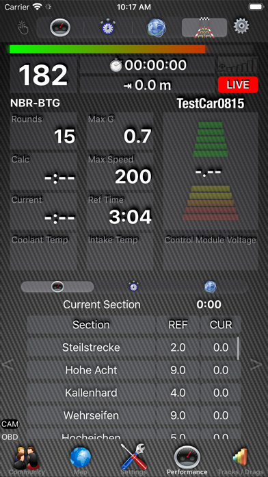 Car Performance Tracker Screenshot