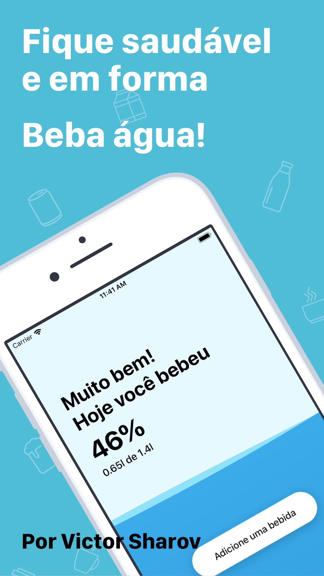 Screenshot do app Minha Beber Água Beba Lembrete