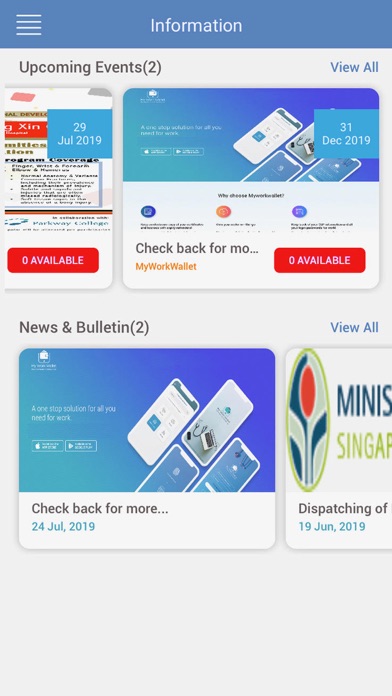 My Work Wallet Screenshot