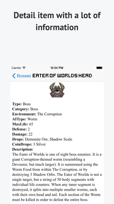 Screenshot #3 pour Guide & Wiki for Terraria