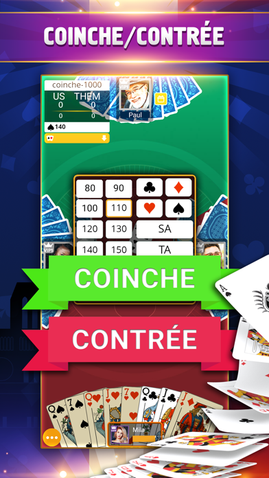 VIP Belote - Coinche & Contrée Screenshot