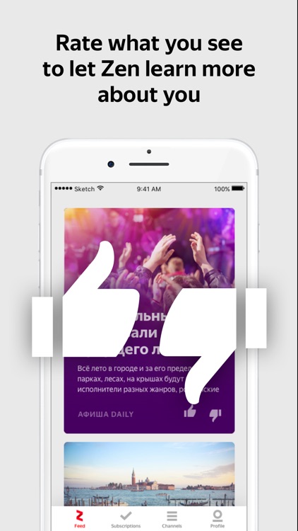 Zen: personalized stories feed