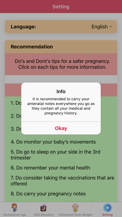 Pregnancy Calculators Pro Screenshot