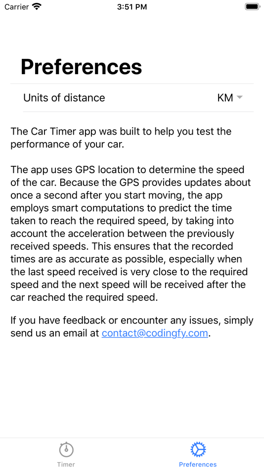 #4. Car Timer: speed test (iOS) Bởi: Lorin Nicolae