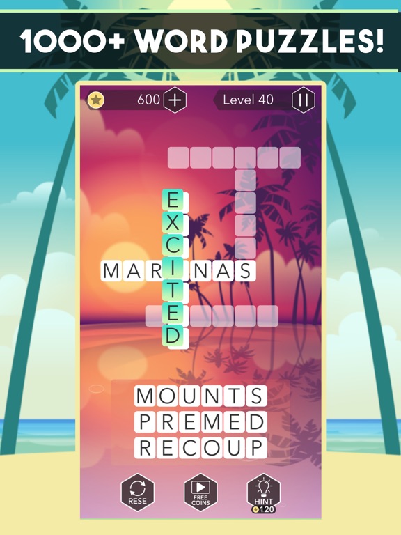 Screenshot #4 pour Word Tropics: Crossword Games