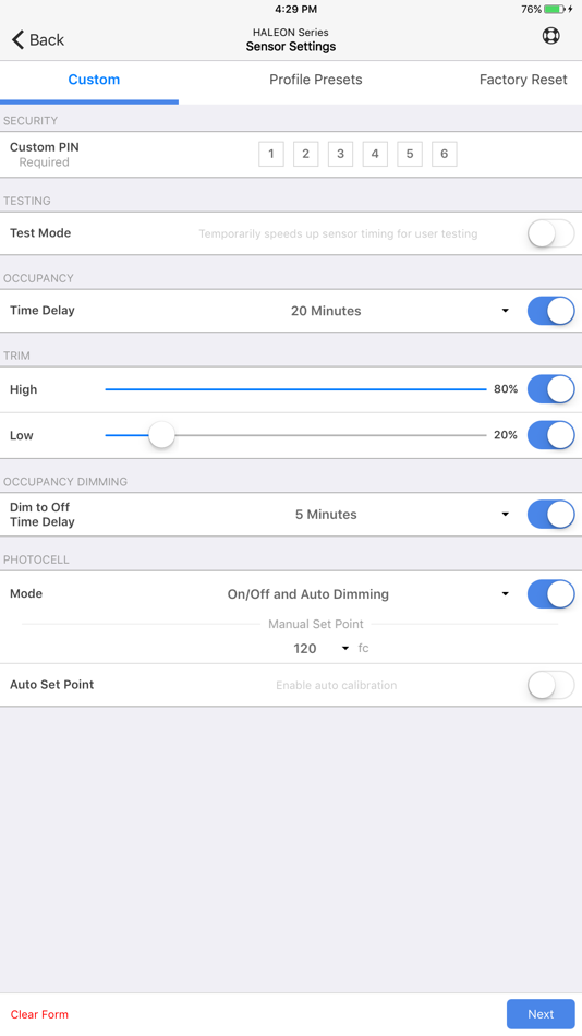 #5. Sensor Switch VLP (iOS) 由: Acuity Brands Lighting, Inc