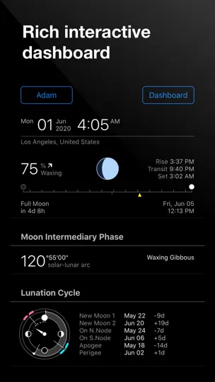 Screenshot von Time Nomad Astrology Charts auf dem iPhone 9