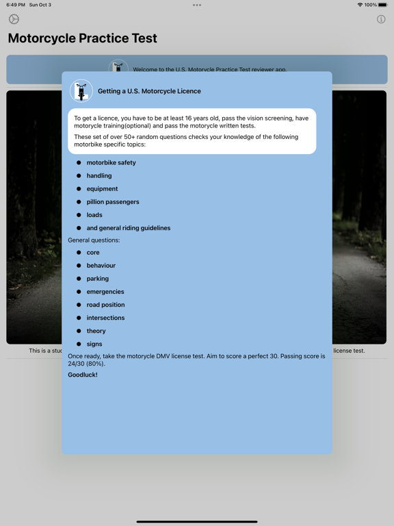 Screenshot #6 pour U.S. Motorcycle Practice Test