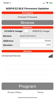 msp432 ble firmware updater iphone screenshot 1