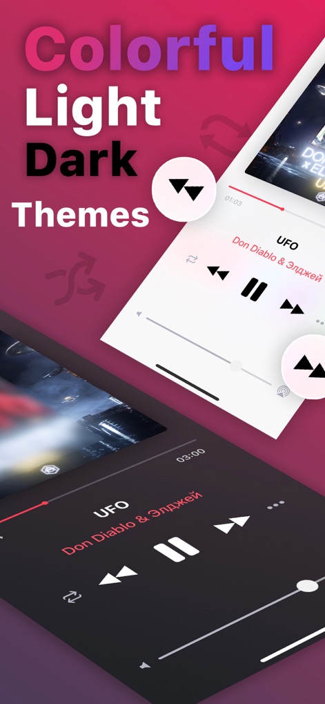 Melodista Music Offline Player - Observe how the app seamlessly transitions between its sleek light theme and the comfortable dark theme, providing personalized visual experiences.