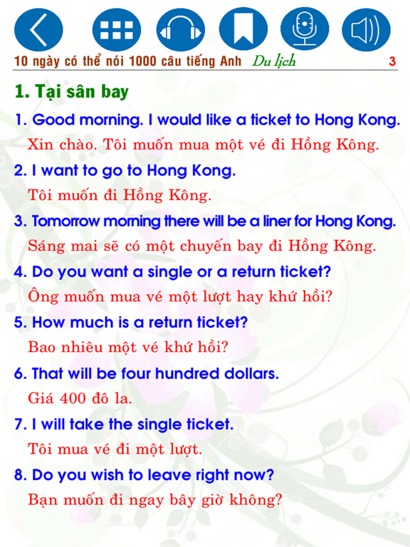 Screenshot #6 pour 10 ngày nói 1000 câu T. Anh DL