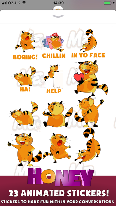 Kitty Cat Hon Stickers screenshot 2