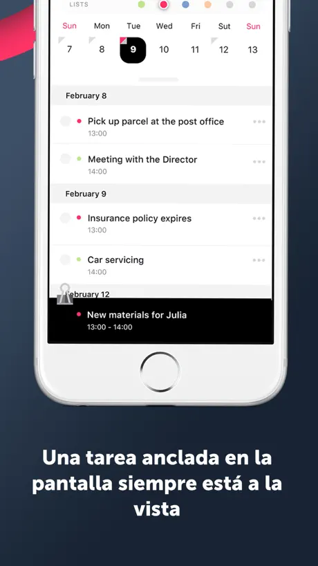 Agenda iPlan - lista de tareas