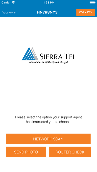 Sierra Tel Support Screenshot