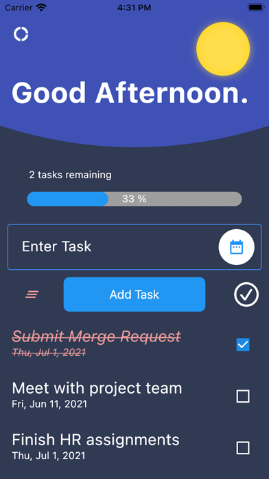Daily - Reminders Screenshot