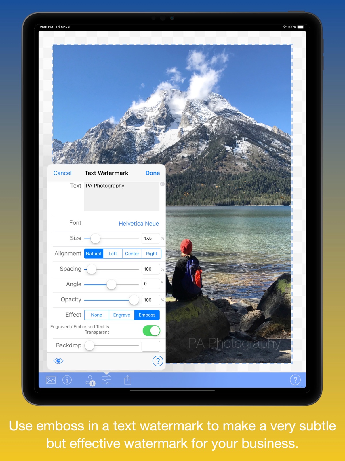 iWatermark+ Watermark Add Logo ipad screenshot 3