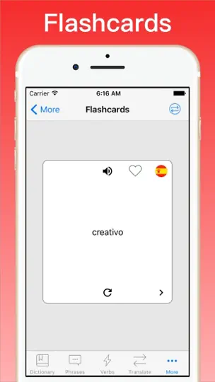 Capture d'écran de Spanish Translator + © sur iPhone 7