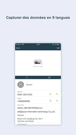 Capture d'écran de Carte De Visite OCR Scanner Pr sur iPhone 2