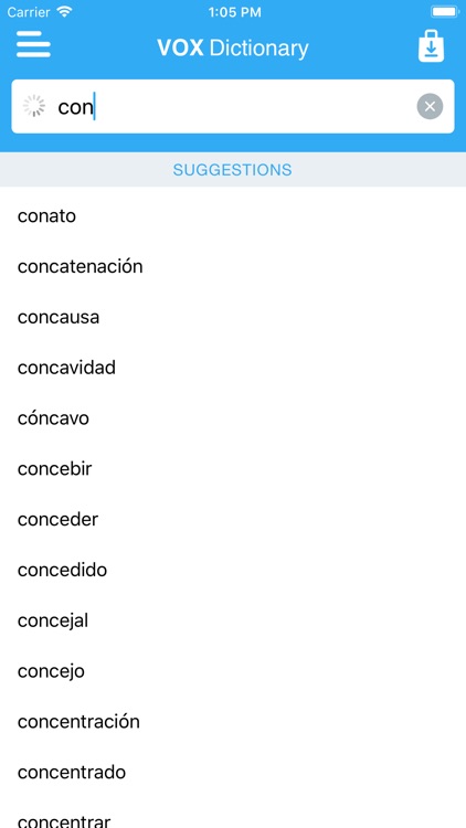 VOX Spanish Language Thesaurus