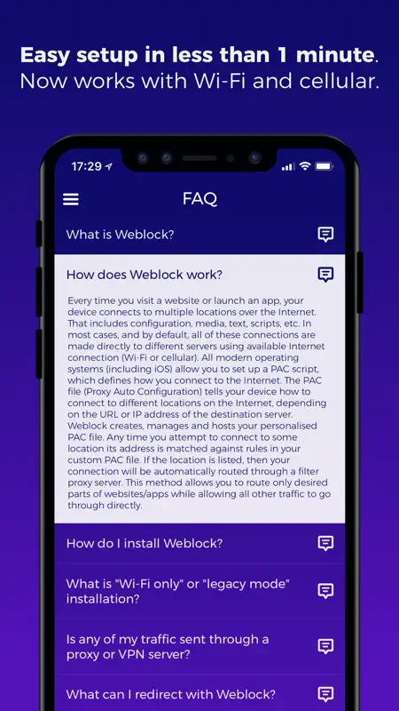 Weblock: adblock & proxy screenshot 5 of 5