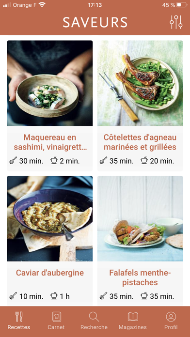 Saveurs : Recettes de Saison Screenshot