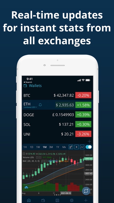 HODL Real-Time Crypto Tracker Screenshot