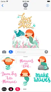 mermaid kisses emojis stickers iphone screenshot 3