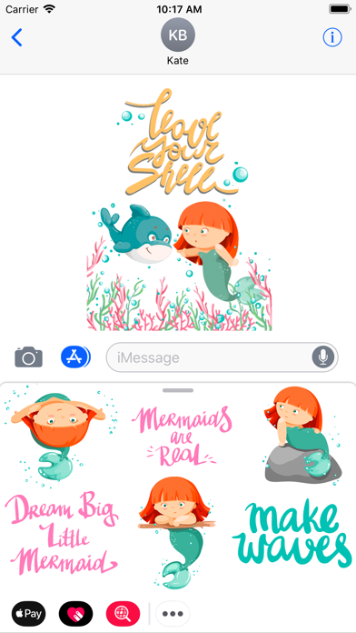 Mermaid Kisses Emojis Stickersのおすすめ画像3