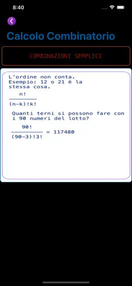 Game screenshot Calcolo Combinatorio hack