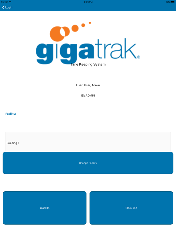 GigaTrak® Time Keeping System iPad screenshot 2 - Productivity app