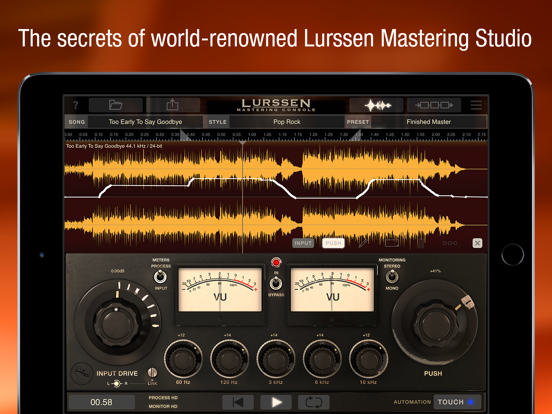 Lurssen Mastering Console iPad app afbeelding 4