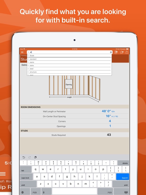 Home Builder Pro Calcs iPad screenshot 10 - Utilities app