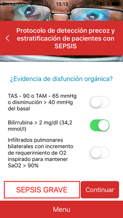 SEPSIS app 3.0 Screenshot