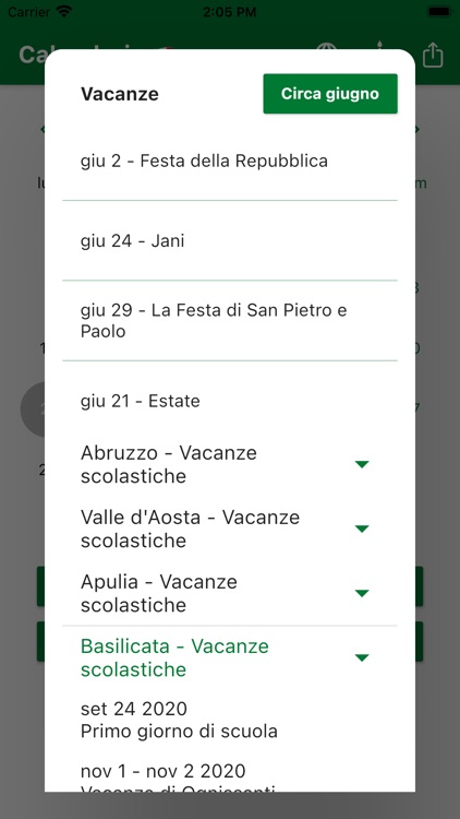Calendario Italiano 2024