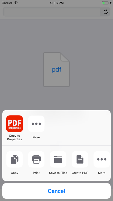 PDFプロパティ のスクリーンショット