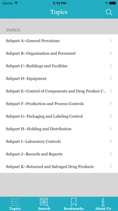 21 CFR Part 211 Guide screenshot 1