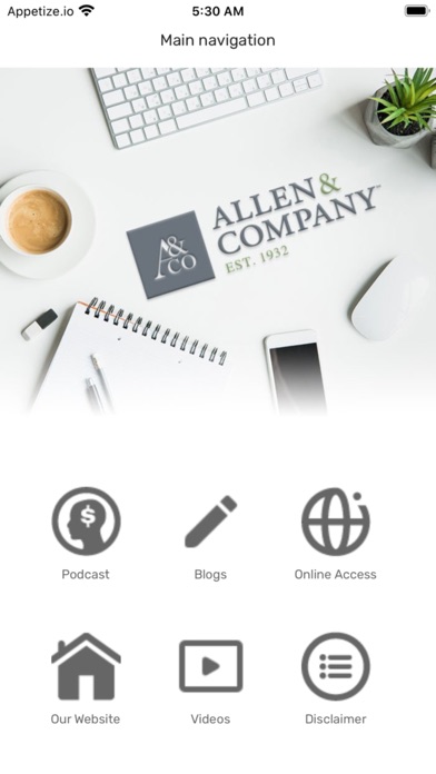 Allen & Company Screenshot