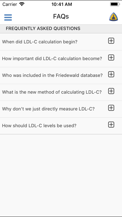 LDL Cholesterol Calculator Screenshot