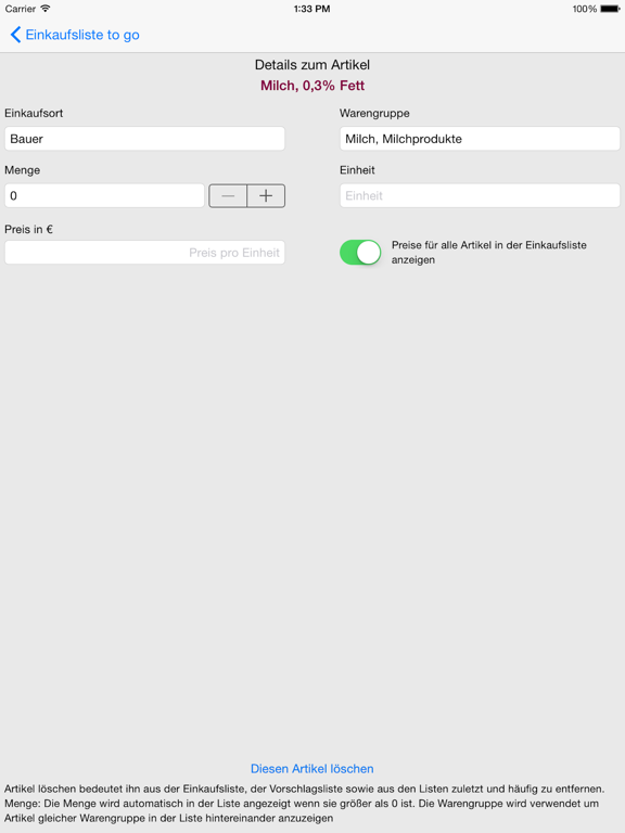 Screenshot #6 pour familyList Einkaufsliste to go
