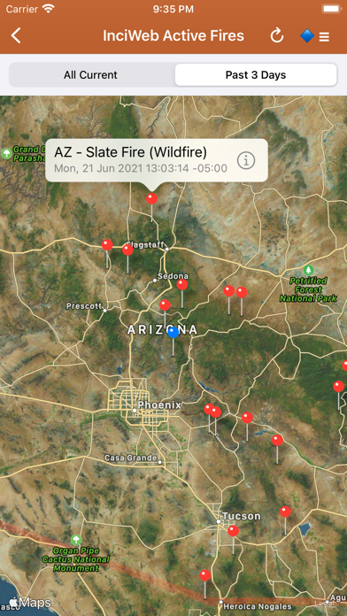 Wildfire Info Screenshot