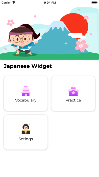 Japanese Widget JLPT Screenshot