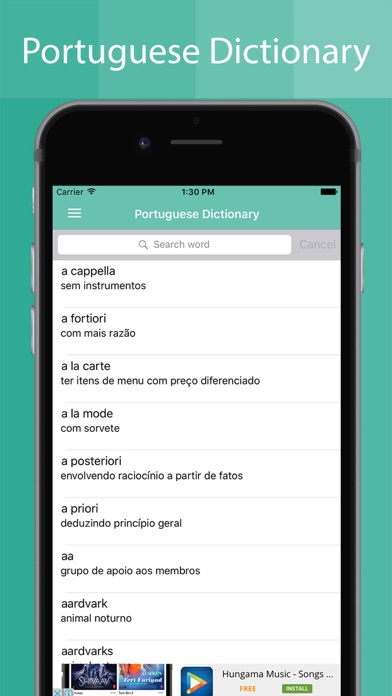 Screenshot #2 pour Portuguese Dictionary Offline