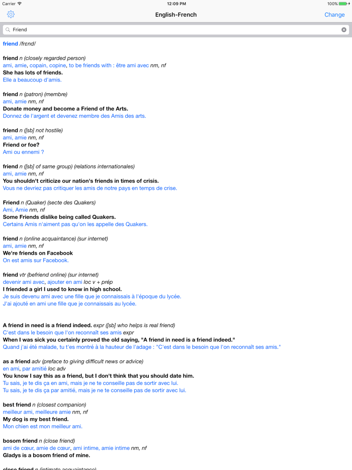 French – English Dictionary