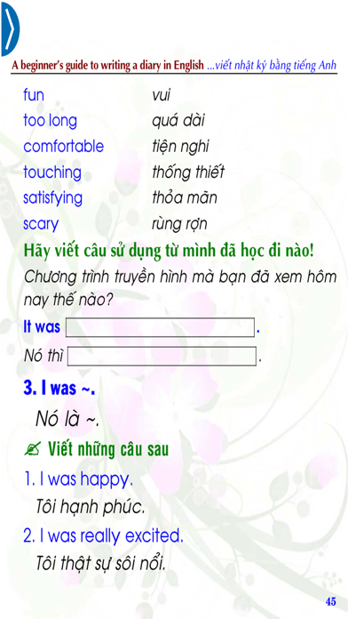 Viết nhật ký bằng tiếng Anh Screenshot