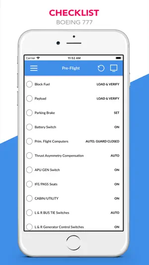 Boeing 777 Checklist screenshot 1
