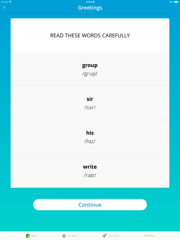 Screenshot #6 pour Vocabulary Level
