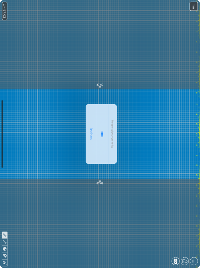 Captura de pantalla de la cinta mètrica Millimeter Pro